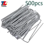 500 Pack 6" 11 Gauge Garden Stakes Galvanized Sod Staples Landscape. Fixed Price $35.01.