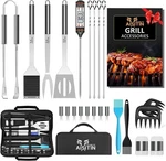 Bbq Tool Set Stainless Steel Outdoor Grill Utensil Cooking Cutlery Kit With Case. Fixed Price $25.99.