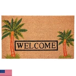 Calloway Mills 120521729 Palm Welcome 17"X29" Coir With Vinyl Backing Doormat. Fixed Price $44.13.