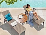 All-weather Outdoor Chaise Lounge Chairs, Set Of 2, 5-POSITION Adjustable. Fixed Price $148.00.