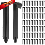 Qwork Irrigation Tubing Hold, 100 Pack 1/2" Pe Plastic Hose Stakes - 4.33".... Fixed Price $22.19.