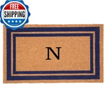 Calloway Mills 153001830N Dark Blue Border 18X30 Monogram Doormat Letter. Fixed Price $45.11.