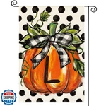 Avoin Colorlife Fall Monogram Letter Garden Flag Polka Dot Pumpkin 12X18. Fixed Price $20.00.