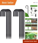 16 Inch Steel Rebar Stakes 8 Pack J Hook Ground Anchors For Tent Yard Use. Fixed Price $41.99.