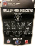 Las Vegas Raiders Nfl Hall Of Fame Inductees Winning Streak Embroidered Banner!. Fixed Price $50.00.