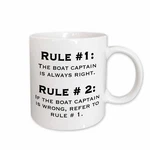 3DROSE Boat Captain Rules Mug, 15 Oz, Ceramic. Fixed Price $15.97.