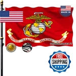 Volta Double Sided Marine Corps Flag 2X3FT, Outdoor Heavy Duty 3-PLY Durable Nyl. Fixed Price $41.76.