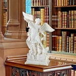 Reg Price $129 Design Toscano Orig 15.5" Bonded Marble Michael Statue New. Fixed Price $99.00.
