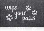 Hlfmvwe Welcome Door Mats For Entrance Funny 18"X28", A-paws-gray. Fixed Price $23.25.