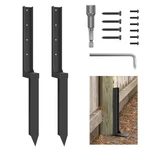 Arlinal Thickened Fence Post Repair Kit, Anchor Ground Black. Fixed Price $69.99.