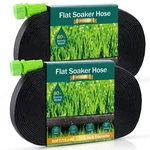 Soaker Hose - Flat For Garden Beds, 50*2PACK, Black. Fixed Price $37.35.