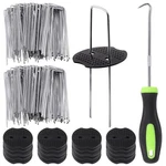 Glarks 201PCS Garden Stakes Staples Kit, 100PCS 6 Inch U-shaped Black. Fixed Price $33.50.
