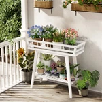 2 Tier Wooden Garden Potting Table Bench Workstation Storage Shelves Plant Stand. Fixed Price $59.93.