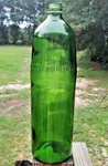 Vintage 1970'S Green Soda Bottle Quart? Liter? 12" Tal Pop Glass Do Not Refill. Fixed Price $9.74.