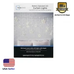 Mainstays 144 Led Star & Moon Curtain Lights Warm White, Bedroom Party Decor. Fixed Price $30.20.