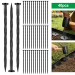 40PCS Landscape Edging Anchoring Stakes Garden Lawn Yard Spikes For Weed Barrier. Fixed Price $18.98.