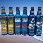 Lot Of Bud Light Limited Edition 16OZ Aluminum Bottles Empty Nfl Tampa Bay Mix. Fixed Price $21.99.