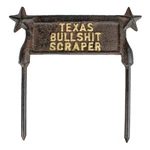 Cast Iron Texas Star Bullshit Boot Scraper Ground Stake Lawn Garden Double Sided. Fixed Price $26.95.