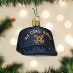 Old World Christmas 32400 Glass Blown Coast Guard Cap Ornament. Fixed Price $18.49.