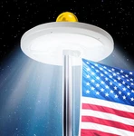 Deneve Ultra-bright Flag Pole 128 Led Lights Solar-powered Auto Dusk. Fixed Price $39.78.