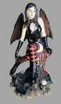 Veronese Design Statue 2008 Figure Goth Girl Angel Dark Wings Vamp Skull Fantasy. Fixed Price $64.99.