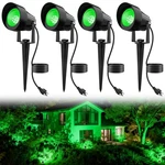 Tsuneslux Green Spotlights Outdoor, 14 Led Landscape Lighting With Us Plug, IP65. Fixed Price $80.58.