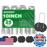Raookif Landscape Staples 10 Inch, 50 Pcs Galvanized Stakes With. Fixed Price $42.40.