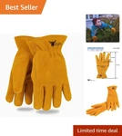 Childrens Work Gloves Leather Kids Gardening Safe And Reusable. Fixed Price $16.14.