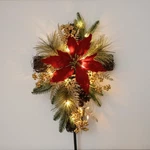 Eksen Solar Christmas Cross With Poinsettia And Led Lights, Waterproof Memori.... Fixed Price $56.37.