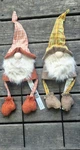 2 Pcs Fall Farmhouse Gnome Stakes Plaid Orange Brown Yellow Yard Decor 31 In. Fixed Price $19.99.