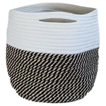 Bloembagz Round Fabric Planter With Handles Liner, Black/white 10. Fixed Price $17.59.