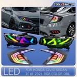 Hi/lo Beam Led Headlights+tail For Honda Civic Sedan 2016-2021 W/rgb Drl. Fixed Price $759.00.