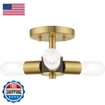 Livex Lighting Lt Satin Brass Ceiling Mount 51137-12. Fixed Price $76.96.