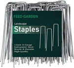 Feed Garden 6 25 Pack Galvanized Landscape Staples 11 Inch, Silver. Fixed Price $14.99.