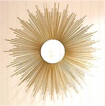 Golden Rays Mirror With Beveled ** 32" Round Nib. Fixed Price $84.89.