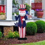 Patriotic Uncle Sam Metal Garden Stake 4TH Of July Usa Flag Outdoor Yard Decor. Fixed Price $27.98.