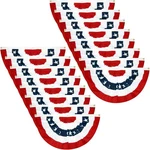 Ebaokuup 16 Pcs Usa Patriotic Pleated Fan FLAGS-3 X1.5 Ft American Bunti. Fixed Price $67.18.