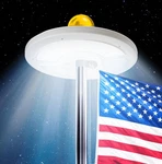 Deneve Ultra-bright Flag Pole 128 Led Lights Solar-powered White. Fixed Price $47.99.