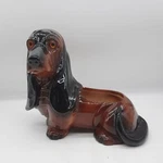 Large Vintage Basset Hound Puppy Dog Planter Brown Ceramic Garden Decor. Fixed Price $49.99.