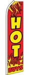 2 Pack Hot Buys Red With Flames Swooper Super Feather Advertising Flag. Fixed Price $42.88.