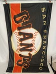 Mlb San Francisco Giants Large Nylon Flag By Wincraft Pole Clips 57" X 33.5". Fixed Price $23.87.