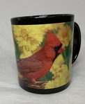 Gc - Impact 11OZ Black Mug Red Northern Cardinal Coffee Cup. Fixed Price $9.00.