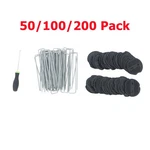101/201/401 Pack Galvanized Garden Stakes Landscape Staples Set With Mats & Hook. Fixed Price $32.92.