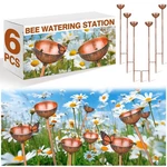 Teenyyou 6 Pcs Bee Watering Station For Garden Metal Cups Butterfly. Fixed Price $38.84.