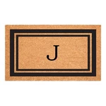Calloway Mills 152961830J Black Border 18" X 30" Monogram Doormat, (letter J). Fixed Price $37.54.