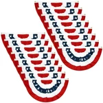 Ebaokuup 16 Pcs Usa Patriotic Pleated Fan FLAGS-3 X1.5 Ft American Bunti. Fixed Price $60.44.