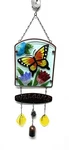 23 Monarch Butterfly Welcome Sign Stained Glass Metal Wind Chime Springtime. Fixed Price $18.00.