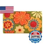 Notrax Summer Flowers Handmade Natural Coir Doormat Entry Indoor Outdoor 18X. Fixed Price $65.55.
