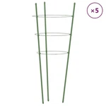 Garden Plant Supports With 4 Rings Climbing Frame 5 Pcs Green Steel Vidaxl. Fixed Price $42.99.