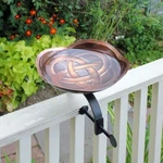 Achla Dara Knot Birdbath With Deck Rail Bracket. Fixed Price $134.88.